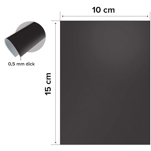 Strong Self-Stick Adhesive Magnetic Sheets 10 Pcs (4"x6"/10x15cm) – Customizable Magnetic Paper for Photo, Magnet Stickers, Labels, Crafts; for Fridge, Lockers, Whiteboards, Office, Projects