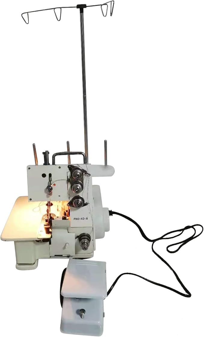 110V Sergers Overlock Sewing Machine Four lines, DP5 * 80-95, 1200 Stitches/Minute, with Foot Controller 80W Household Four-Thread Overlocking Machine (US Stock)