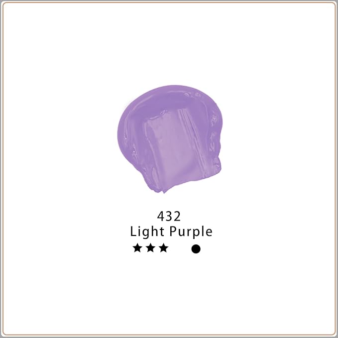 Artecho Purple Acrylic Paint, Light Purple Paint (120ml / 4.05oz) Tubes, Art Craft Paints for Canvas, Rock, Stone, Wood, Fabric, Art Supplies