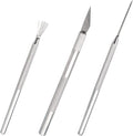 3Pcs Clay Ceramic Needle Tools Pottery Craft Tools Sculpture Feather Pin, Carving Knife and Needle Detail Tools for Pottery Modeling, Carving, Detail Processing