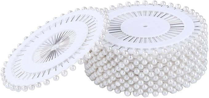 DECORA 480 Pieces Silver Round Pearl Head Straight Pins for Hand Crafts and Sewing Projects Decoration.