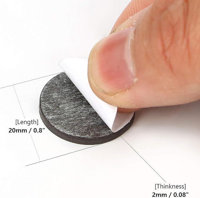 Magnetic Dots 1″ Self-Adhesive (120 Pack) – 0.08″ Thin Flexible Craft Magnets for DIY Photos, Fridge, Office & Classroom Organization