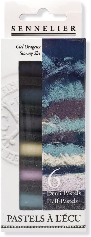 SENNELIER Extra-Soft Half Pastel 6 Stick Set, Set of 6, Stormy Sky