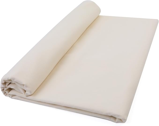 Cotton Fabric Natural Cotton Poplin Fabric by The Yard 100% Cotton, 59 Inches Wide Soft Embroidery Fabric Material for Quilting, Sewing, Crafts, Binding, Backing and Lining (Ivory, 3 Yard)