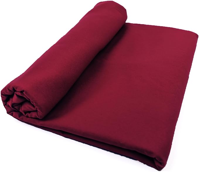 Cotton Fabric Natural Cotton Poplin Fabric by The Yard 100% Cotton, 59 Inches Wide Soft Embroidery Fabric Material for Quilting, Sewing, Crafts, Binding, Backing and Lining (Burgundy, 3 Yard)
