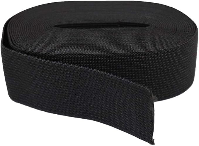 10 Meters Flat Elastic Band Rubber Band for Sewing Clothing Pants Accessories Stretch Belt Garment DIY Sewing Fabric (Black,1.37" (35mm) x 10 Meters)