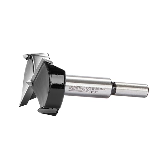 Mollom 2" (50.8mm) Forstner Drill Bit for Precise Woodworking with Durable YG8 Carbide Thickness of 2.0mm,This Hinge Cutter Tool is Ideal for Hard Wood, Plastic, Plywood