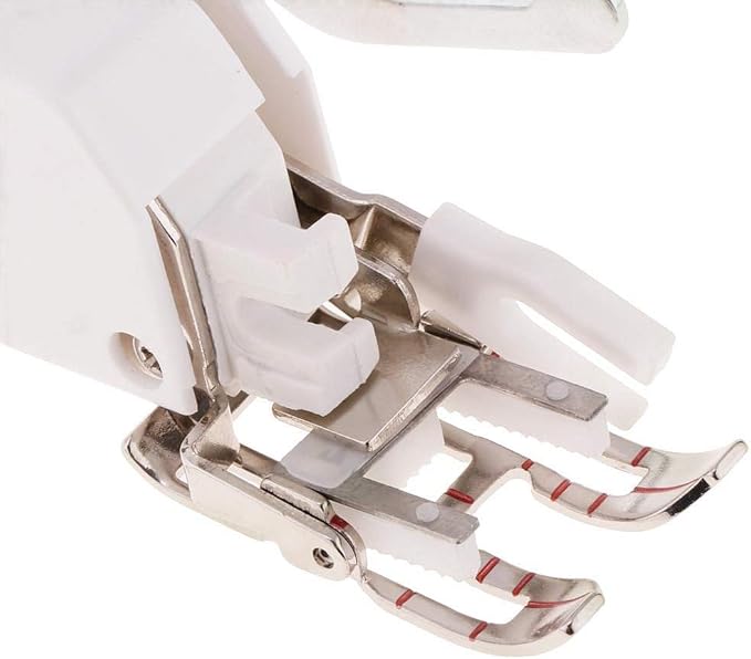 YEQIN Open Toe Walking Foot W/Guide for Quilting and Sewing - Stitch Through Multiple Layers and Match Prints - Compatible with Low-Shank Sewing Machine | Brother, Singer, Janome, Babylock & More