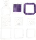 BENECREAT 8pcs Square Quilting Template, 2.5/3/ 4/ 5inch Acrylic DIY Quilt Block Guide for DIY Hand Patchwork Cutting Craft, 2.7mm Thick
