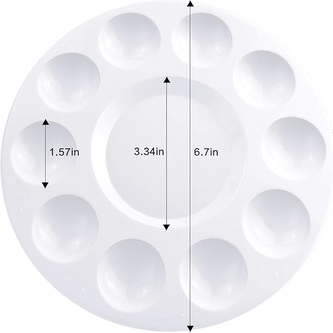 Paint Tray Palette,60pcs Paint Trays for Kids,Plastic Paint Pallet or Pupils to Painting,DIY Craft,Play Party at Home,Kindergarten or School
