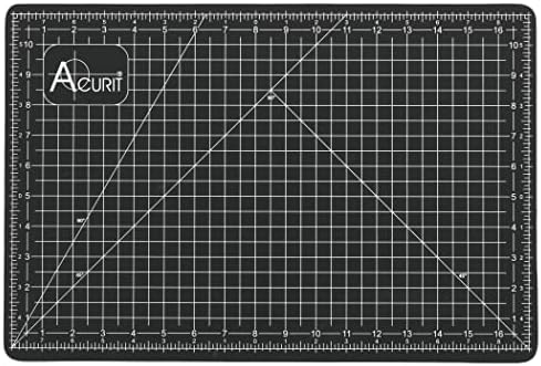 Acurit Self-Healing Cutting Mats - Self-Healing Craft Mats for Cutting, Measurements, Studios, Design, & More! - [Black - 18x24"]
