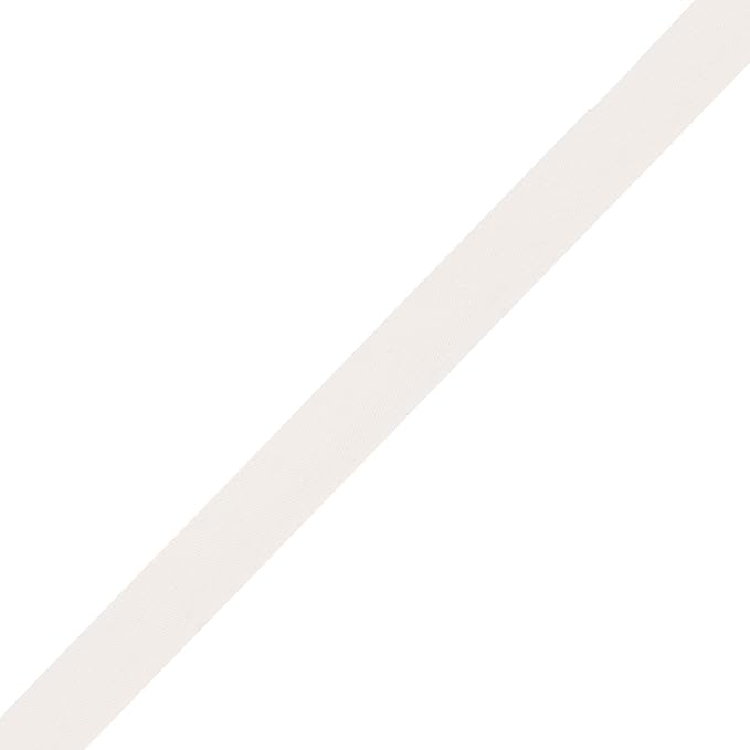 Mandala Crafts 55 Yards 1/2 Inch Off White Double Fold Bias Tape for Sewing - Bias Binding Tape for Quilting Binding, Hemming, Seam, and Fabric Piping