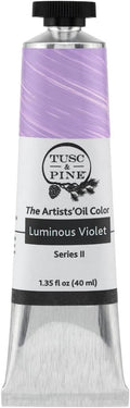 Tusc & Pine Artist Oil Paint - Luminous Violet, 40 ml, Non-Yellowing, Rich & Creamy Consistency, Maximum Pigment Load, Small Batch Milled Oil Paints Made in the USA for Professional Artists