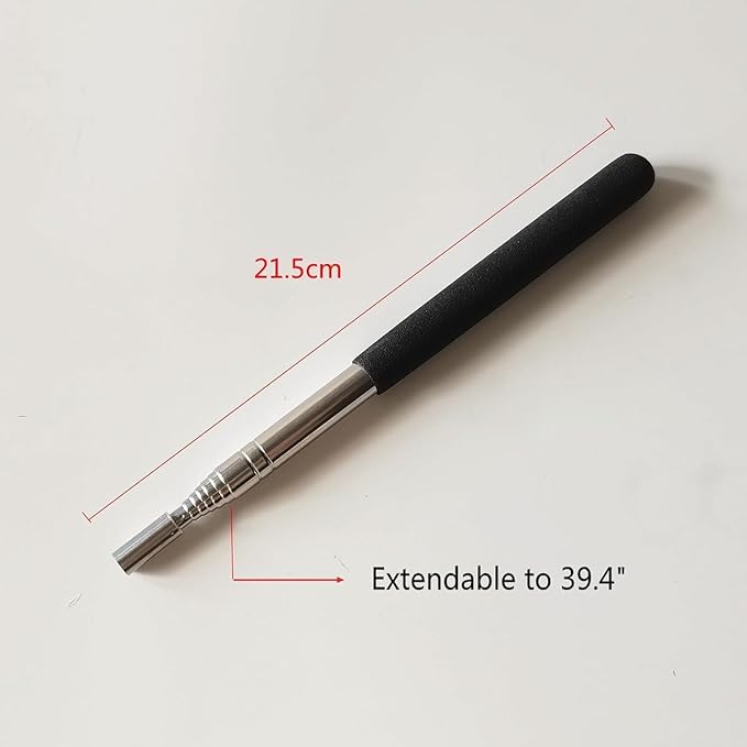Bequilter Needle Stick and Pin Retriever Telescoping Magnetic Pickup Tool Extends to 39”