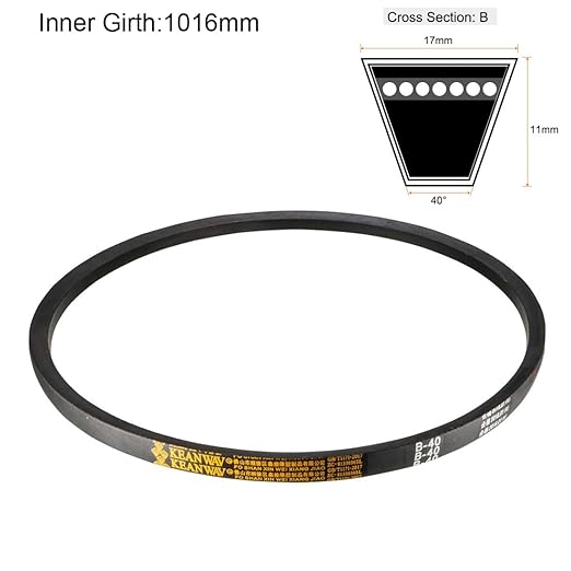 uxcell B-40 V-Belts 40" Inner Length, B-Section Rubber Drive Belt