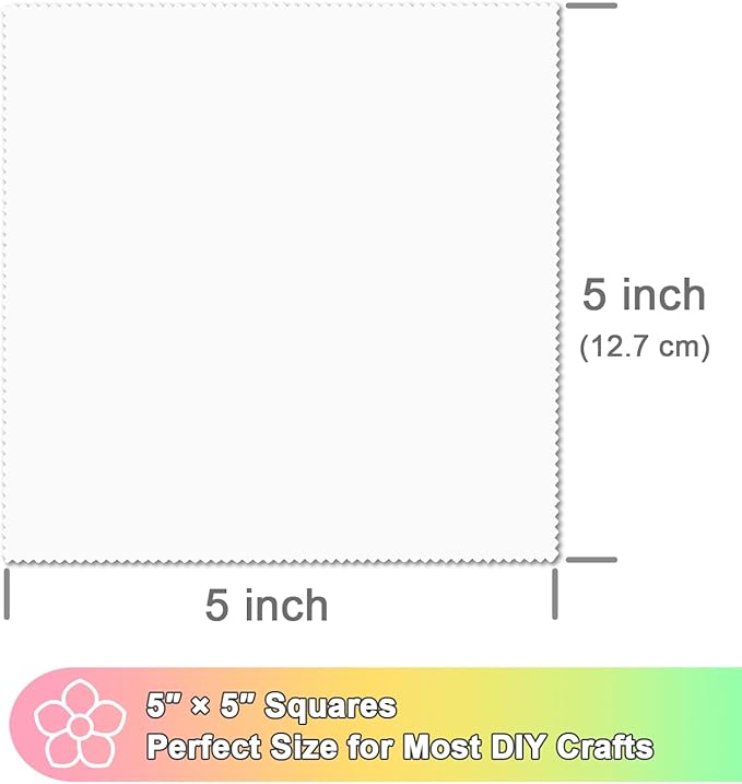 84 Pieces 5″ Pre-Cut White Cotton Fabric Squares — Charm Pack Quilting Fabric