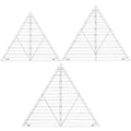 3 Pcs 60 Degree Triangle Ruler for Quilting 8 9 10 Inch Acrylic Template Rulers Quilting Sewing Layer Cake Patchwork Supplies for Cutting Pattern DIY Craft(Clear)