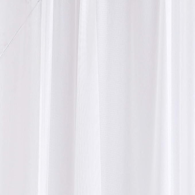 WARM HOME DESIGNS Wedding Arch Draping Fabric Bundle Has 2 216 Inch (18 Feet) Scarves in Navy Blue & White Fabric for Wedding Ceremony or Photoshoot Decoration. AD White & Navy 216”