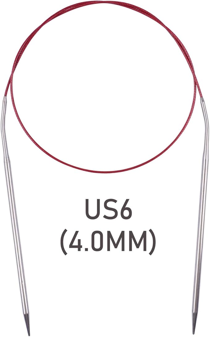 Circular Knitting Needles 32inches/80cm,Size US 6.0(4mm) Stainless Steel Round Knitting Needles for Handmade Knitting DIY