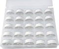 25pcs White 60S/2(90WT) Prewound Bobbin Thread, Plastic Size A SA156 Embroidery Bobbins, Cottonized Soft Feel Sewing Machine Bobbin for Brother Singer Janome Babylock Quilting Embroidery
