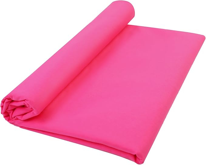 Cotton Fabric for Sewing 59 Inch Wide Natural 100% Cotton Poplin Fabric by The Yard Soft Embroidery Cotton Material Apparel Cloth (Rose Pink, 3 Yard)