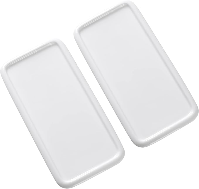 Porcelain Watercolor Palette, Ceramic Artist Paint Palette, Watercolor Mixing Tray for Watercolor Gouache Acrylic Oil Painting（10 * 4.7'' Rectangle 2Pcs）