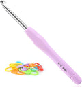 Vodiye Professional Extra Long 6.5mm Crochet Hooks, Ergonomic Handle Set for Beginners & Experienced Lovers