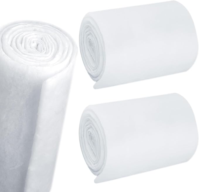 Peryiter 2 Roll Upholstery Quilt Batting 45 Inch x 5 Yard x 0.4 Inch Polyester Batting Multipurpose Fiberfill Stuffing Fabric for Cushion Pillows Bedspreads Interior Decoration Crafts