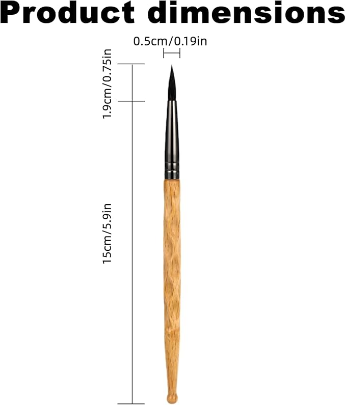 Round Watercolor Brush Size 6 - All-Purpose Squirrel Hair Brush for Watercolor, Acrylic, Ink, Gouache - Hand-Carved & Balanced Handle for Detailed & Washes