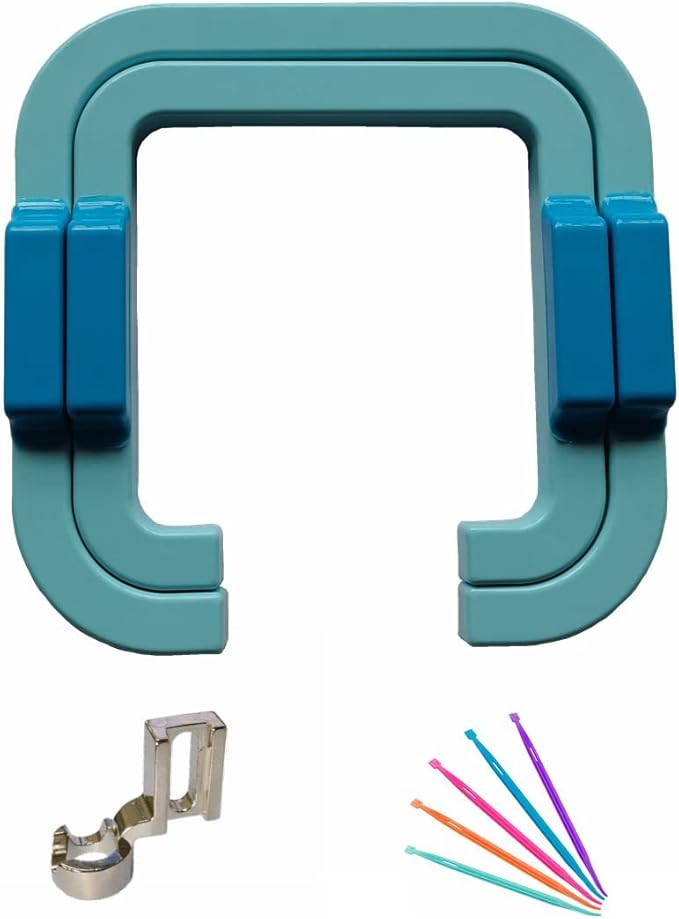 HONEYSEW 2PCS Fabric Guide Quilting Frame Templates Free Motion Fabric Grip Essential Guide+Low Shank Quilting Foot and 5PCS Thang Sewing Tool