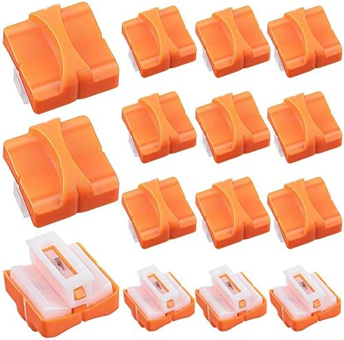 15 Pieces Paper Cutter Replacement Blade with Security Safeguar Paper Trimmer Blades Refill(Orange)