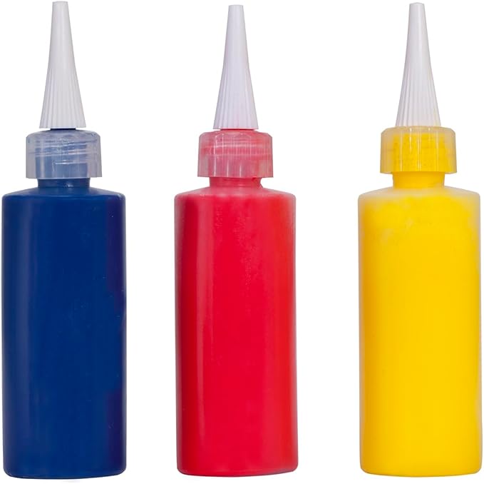 Creative Mark Flo Expressions Artist Paint Bottles - Detailing Bottles Multipack with Funnel for Fine Lines and Small Details - Pack of 6 (30ml/1oz)