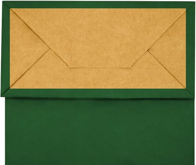 bagmad 50 Pack 8x4.75x10 Inch Medium Green Gift Paper Bags with Handles Bulk, Kraft Bags, Craft Grocery Shopping Retail Party Favors Wedding Business Sacks (Dark Green, 50pcs)