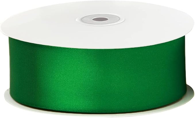 LIUYAXI Green Double Faced Satin Ribbon, 2" X Continuous 25 Yards, Ribbons Perfect for Gift Wrapping Wedding Bouquet Decor DIY Craft Bow Making & Other Projects