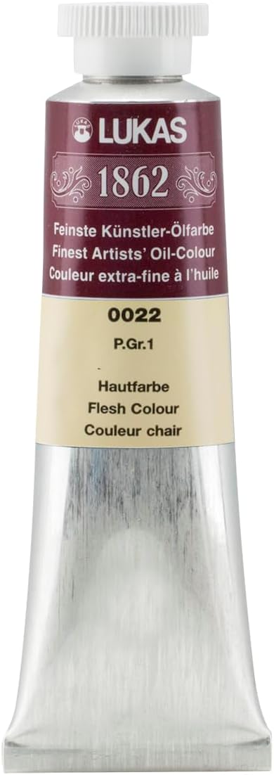 Lukas 1862 Professional German Oil Paint, Peach Pink 37 mL - w/Beeswax & Non-Yellowing Sunflower Oil, Short Drying Time, Smooth, Outstanding Lightfastness