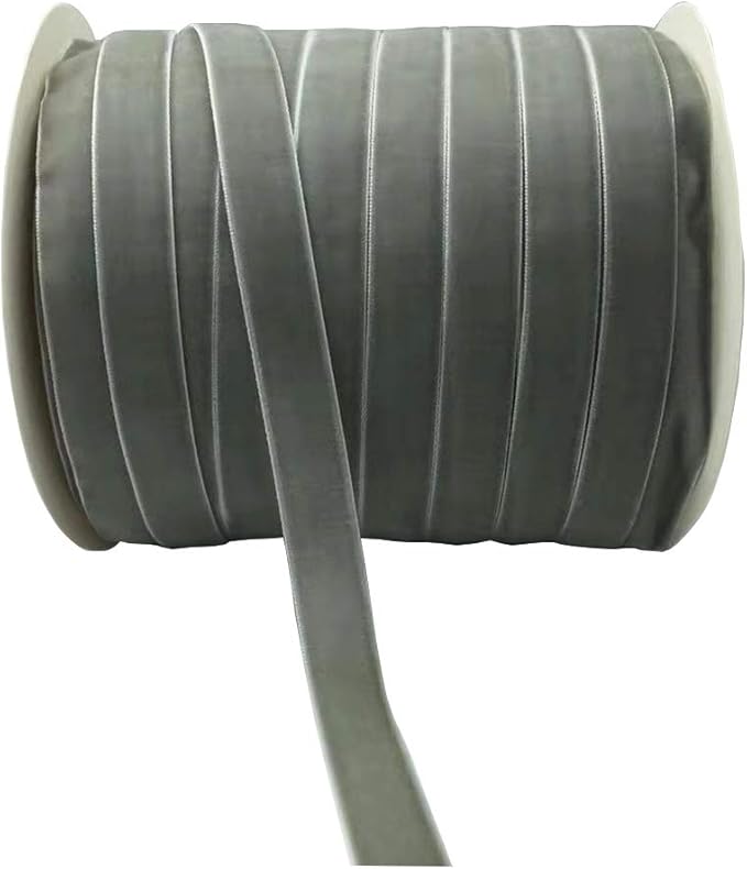 10 Yards Velvet Ribbon Spool (Gray, 5/8")