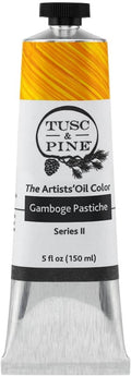 Tusc & Pine Artist Oil Paint - Gamboge Pastiche, 150 ml, Non-Yellowing, Rich & Creamy Consistency, Maximum Pigment Load, Small Batch Milled Oil Paints Made in the USA for Professional Artists