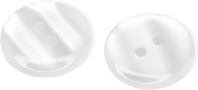 3/4" 100 Pack Clear Buttons for Sewing 0.75 inch 2 Hole Large Transparent Glossy 30L Round Plastic Bulk Sewing Buttons for Workwear School Outfits Aprons Pants Uniforms Jackets Bags DIY Crafts