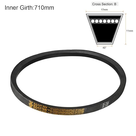 uxcell B-28 V-Belts 28" Inner Length, B-Section Rubber Drive Belt