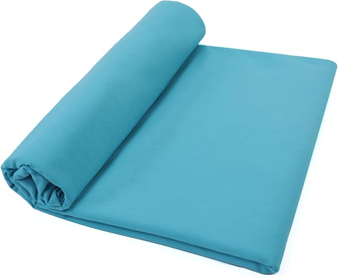 Cotton Fabric Natural Cotton Poplin Fabric by The Yard 100% Cotton, 59 Inches Wide Soft Embroidery Fabric Material for Quilting, Sewing, Crafts, Binding, Backing and Lining (Teal, 3 Yard)