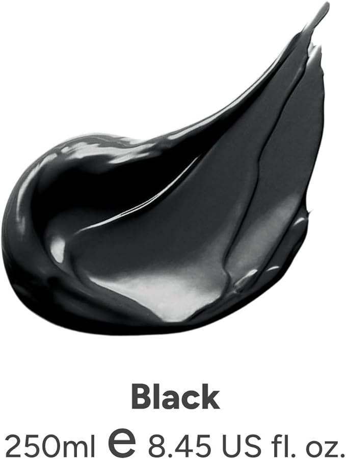 JusArt Acrylic Paint Black Tubes 250ml (8.45 oz), Non Toxic Craft Paint, No Fading Rich Pigment for Canvas Painting, Wood, Fabric, Clay, Stone, Ceramics Art Supplies for Artists, Adults