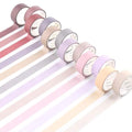 YUBBAEX 12 Rolls Washi Tape Set Natural Color Decorative Tapes for Arts, DIY Crafts, Journals, Planners, Scrapbook, Wrapping Wide -Salty Morandi- (Morandi, 15mm x 12Rolls)