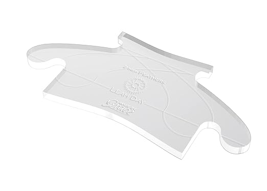 Feather Quilting Ruler Template – 1/4" Thick Longarm Quilting Ruler by The Grace Company – Free Motion Quilting Accessory for Beautiful Feather Designs & Patterns