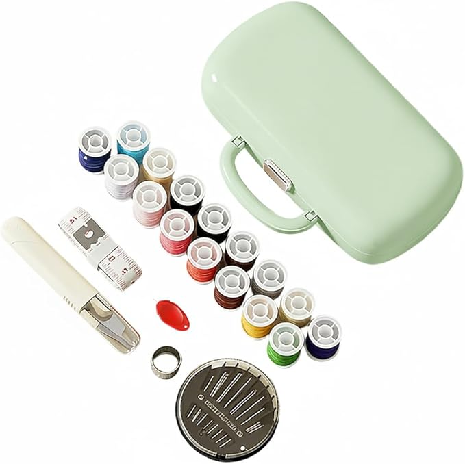 Runsgo Sewing Kit,Portable Sewing Supplies Accessories for Adults Teen Girls Grandma Beginner Traveler (Green)