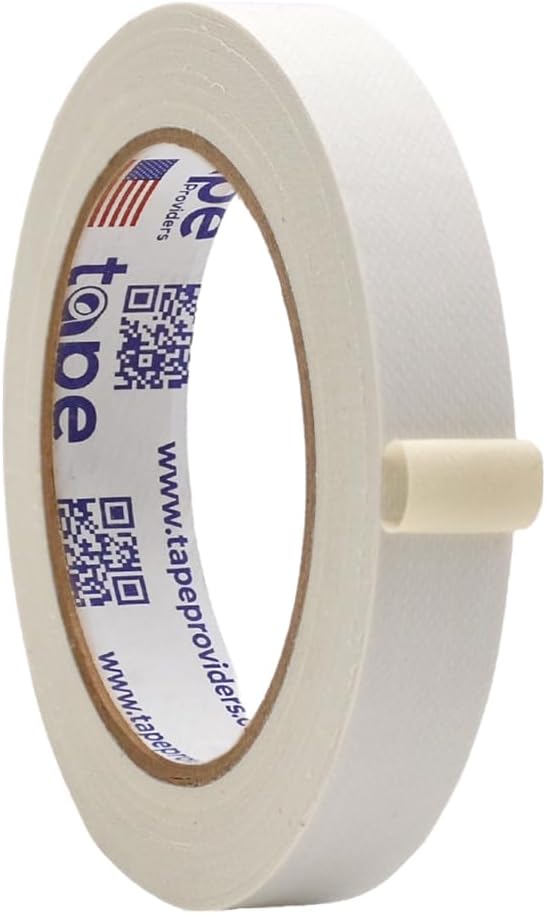 WOD GTC12 Gaffer Tape, White Low Gloss Finish Film, 3/4 inch x 60 ft. Residue Free, Non Reflective Cloth Fabric, Secure Cords, Water Resistant, Photography, Filming Backdrop, Production