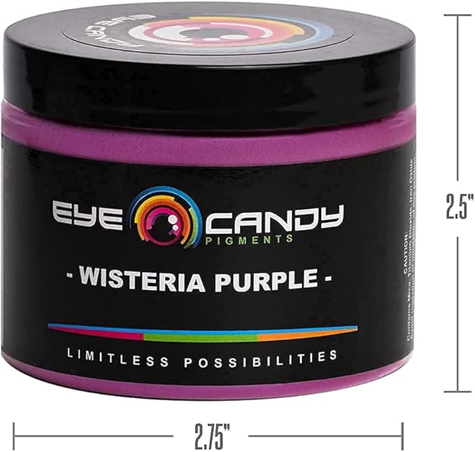 Eye Candy Pigments Premium Purple Mica Powder - Wisteria Purple (50gr) - for Epoxy, Resin, Soap, Paint, Woodworking, Acrylic Pouring, Bath Bombs, Fishing Lures - DIY Arts and Crafts Additive