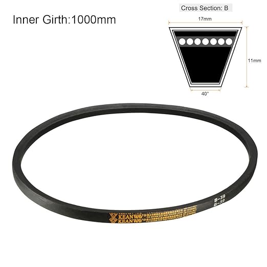 uxcell B-39 V-Belts 39" Inner Length, B-Section Rubber Drive Belt