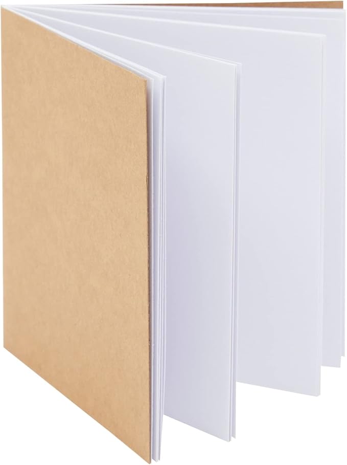 48 Pack Mini Blank Books for Kids - Bulk Sketchbooks, Kraft Paper Notebooks for Classroom, Party Favors, Travel Writing (4x4 In)