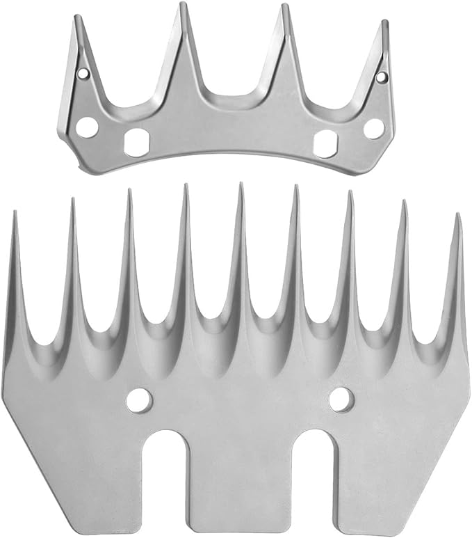 9 Teeth Sheep Shears Replacement Blades for fit Oster, Lister, Heiniger Sheep Clippers, Detachable Animal Trimmer Shears for Grooming Goats, Lambs, Llamas, Alpacas (9 Tooth)