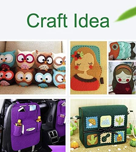 YYCRAFT Soft Felt Sheets 6 X 6 Inch Felt Fabric Squares Patchwork Sewing DIY Craft 1.6mm Thick - 40 Pcs,Purple